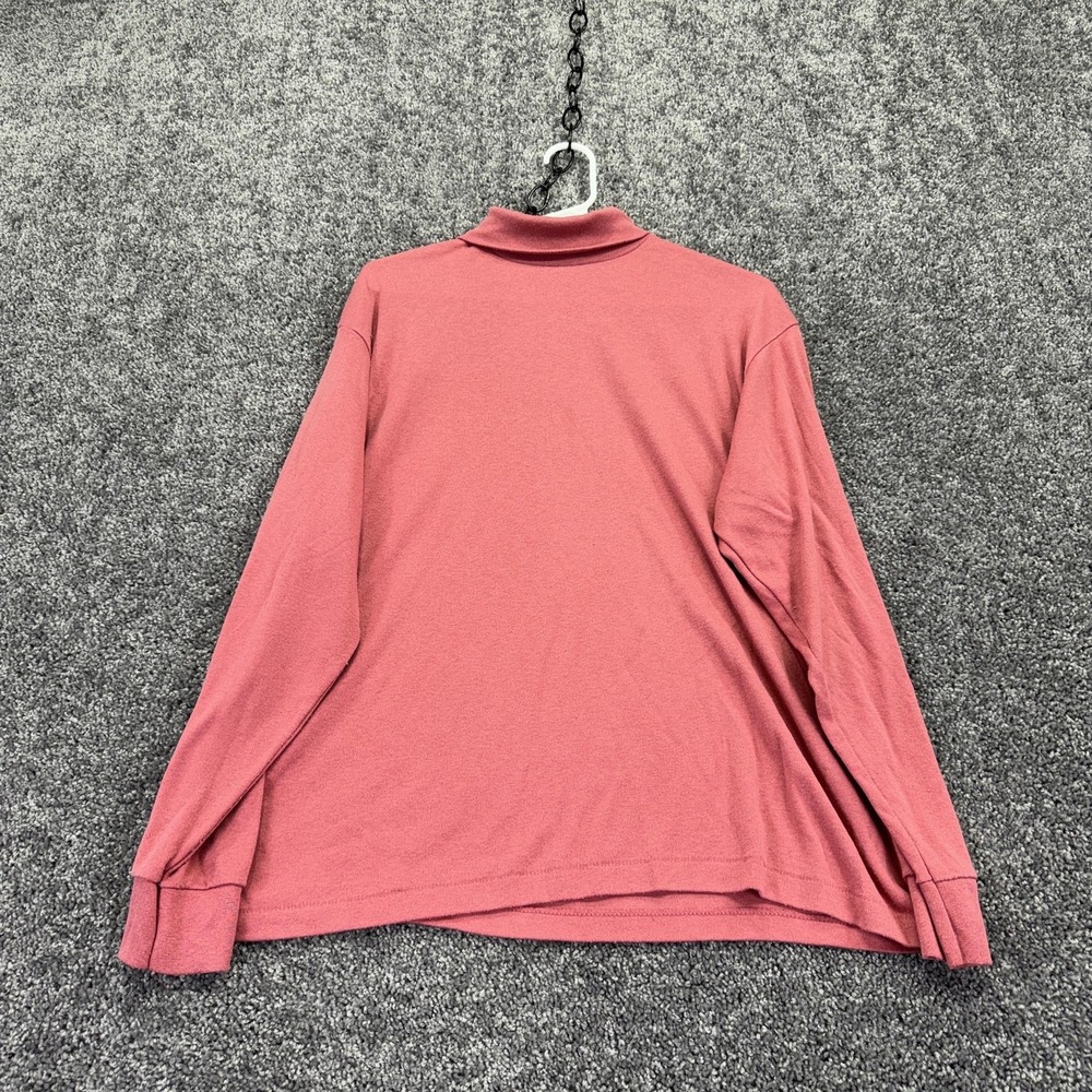 Bobbie Brooks Shirt Womens XL Pink Mock Neck Long Sleeve Jersey Casual Basic Top